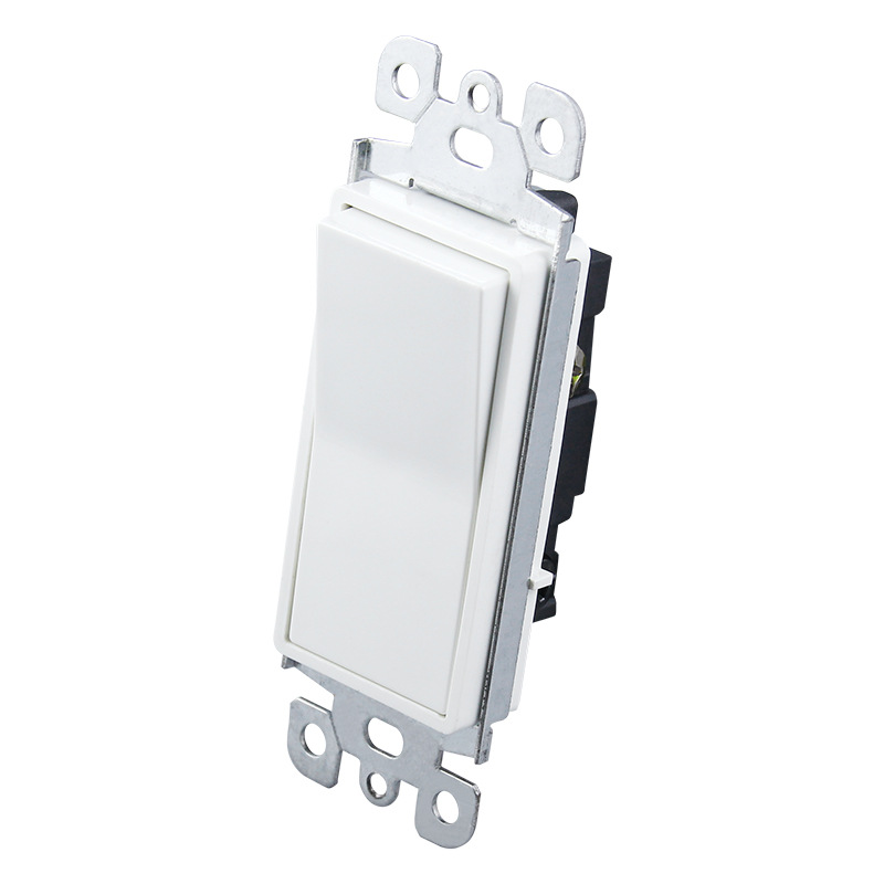 美國認證一位美標翹板開關美規(guī)一開單控開關單聯(lián)北美美式墻壁開關