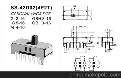 拔動開關Slide switch SS-42D02 產品詳解與東莞市正翔電子專業(yè)供應